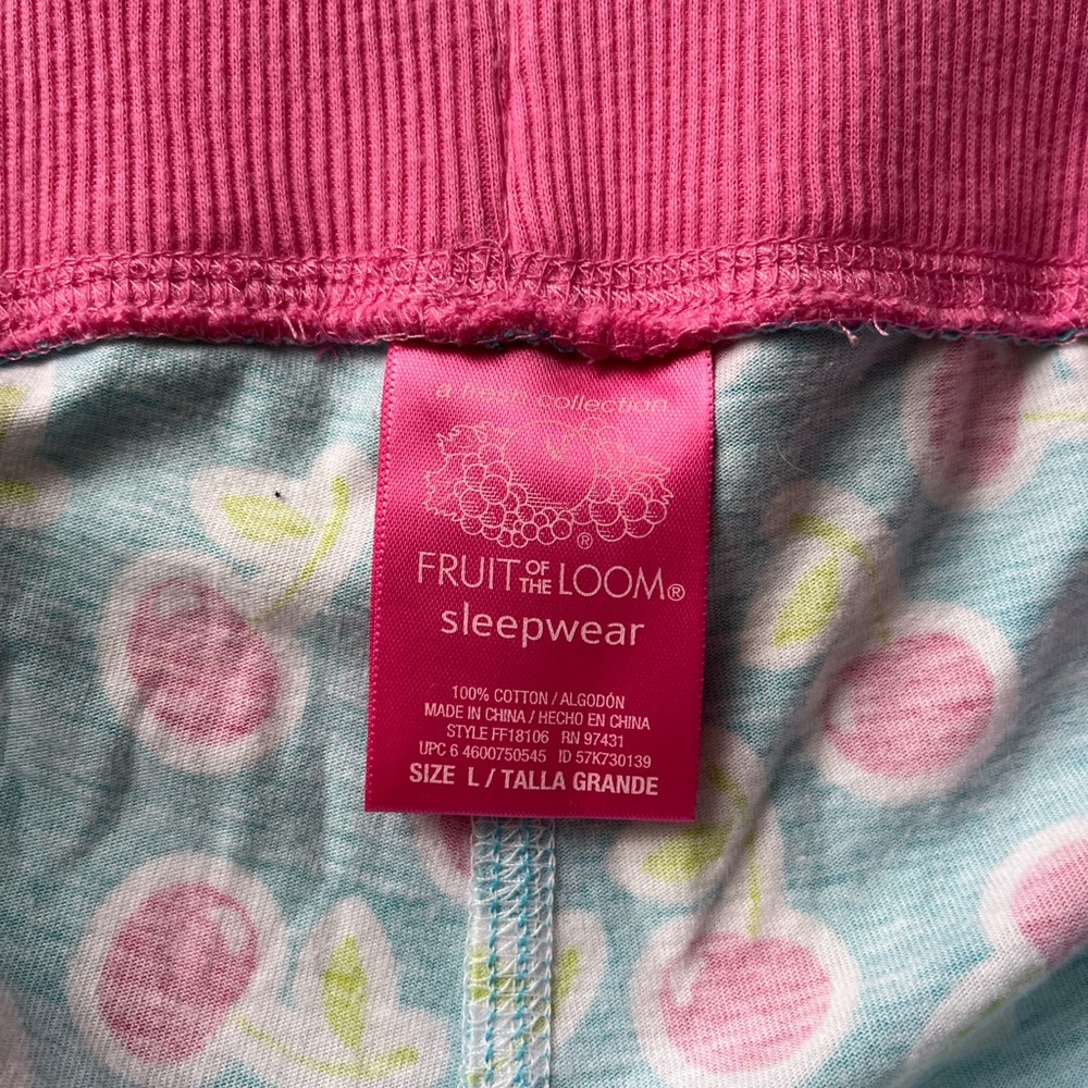All cotton fruit of the Loom Pink and Blue cotton 3 piece set sleepwear or sexy - Picture 8 of 9